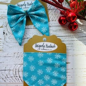 Snow Flakes Blue and White Bandana Set